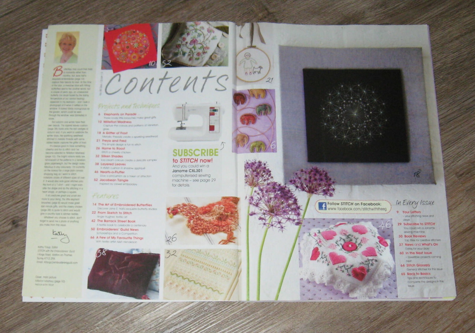 STITCH Embroidery magazine 80 projects Elephants ROOSTER patterns