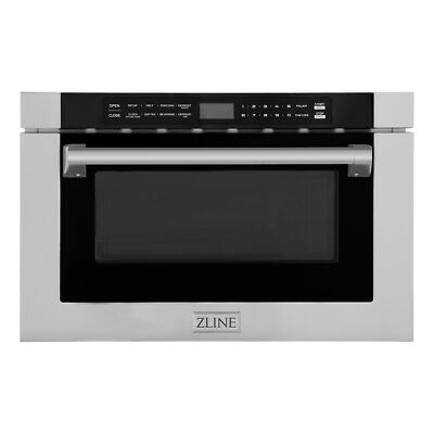 NEW ZLINE 24'' MICROWAVE DRAWER 1.2 CU FT STAINLESS STEEL TRAD HANDLE MWD-1-H OB