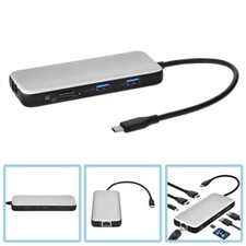 USB-C Docking Station 100W PD Dual 4K 60Hz HDMI USB 3.0 MicroSD RJ45 Ethernet