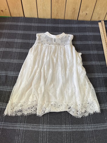 Shannon Ford New York Womens Laced Top XXL Sleeveless Color White Lined - Picture 5 of 10