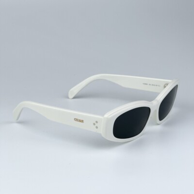 SALE! NEW Celine CL40252I 25A White Grey Rectangle Women Sunglasses CL 40252I Celine Women AUTHENTIC Sunglasses White Grey Rectangle  main image 3