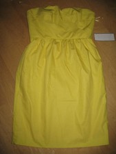 J Crew Collection Samantha in Cotton Taffeta Dress -Yellow -Sz 6-NWT