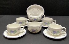 Royal Doulton Everyday Blueberry - Teaset for Four and Saucer Boat 11 Pieces
