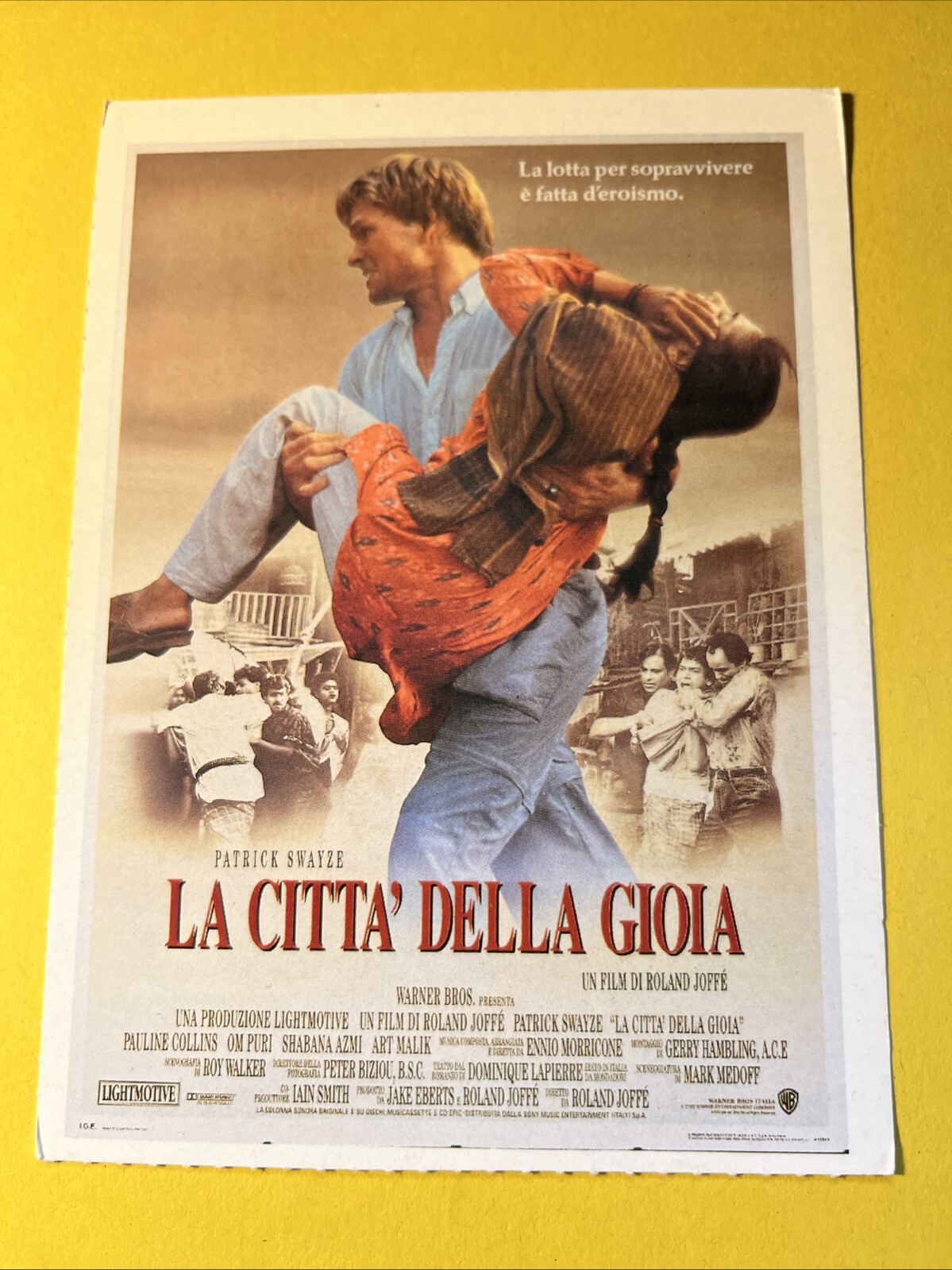 MINI LOCANDINA CIAK FILM POSTCARD COLLEZIONE LA CITTA' DELLA GIOIA - 1992