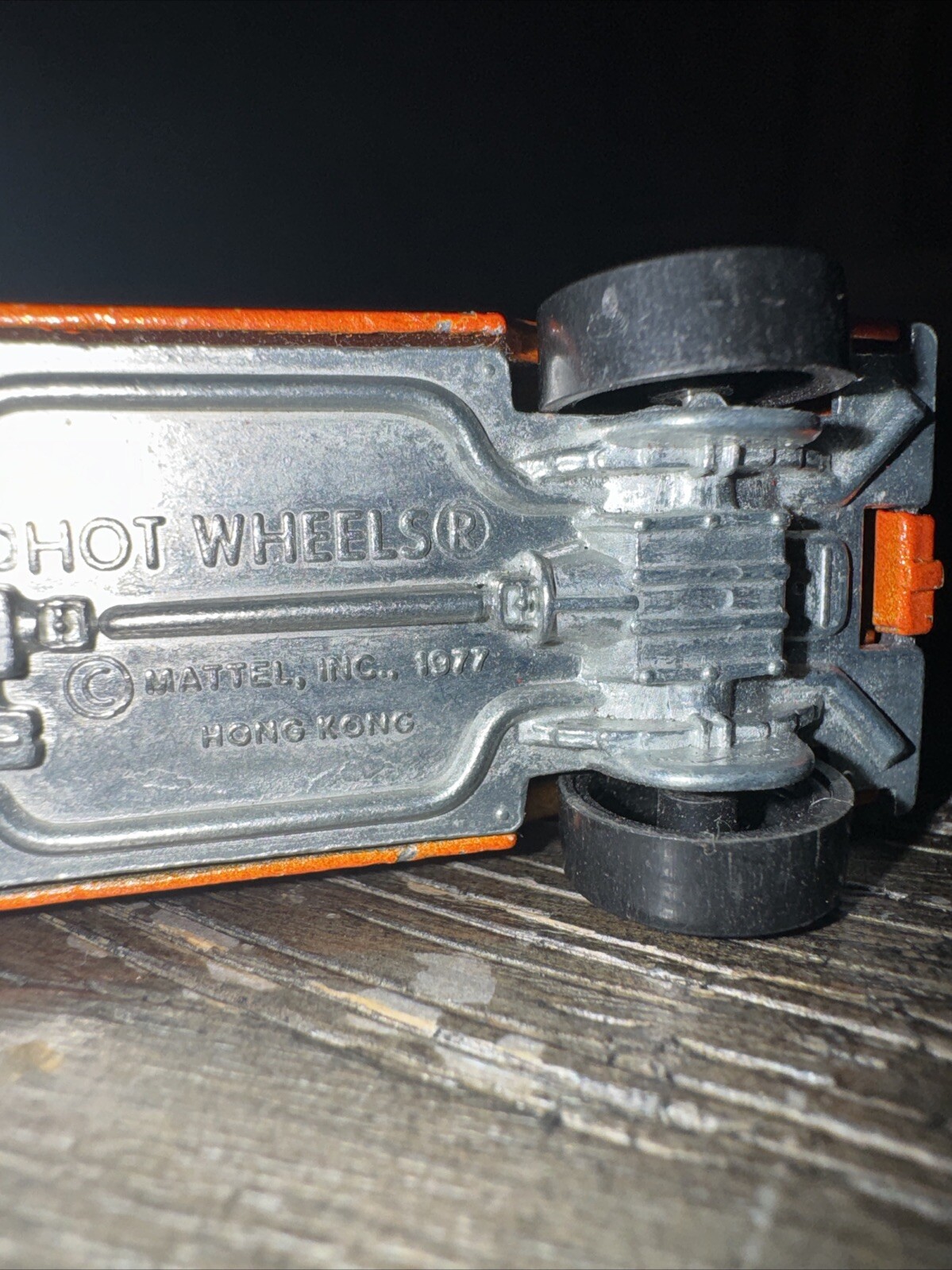 Vintage 1977 Hot Wheels Baja Breaker Van 1/64 Orange Opening Hood Hong Kong thumbnail 16