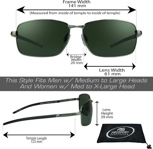 Cobalt Polarized Bifocal Sunglasses - Hypoallergenic Frames & Anti-Glare Lenses - Picture 5 of 10