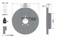 2X Textar 92182525 Bremsscheibe FüR BMW