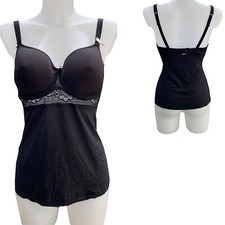 Conturelle women's bra nightgown illusion spacer bra shirt size 75C black New