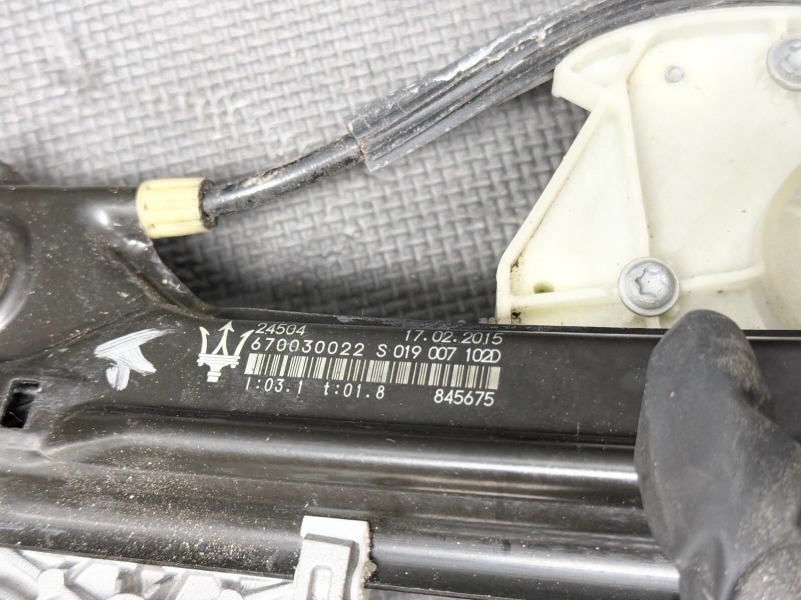 ⭐️2014 - 2017 MASERATI GHIBLI RH REAR RIGHT DOOR WINDOW REGULATOR 670030022 OEM