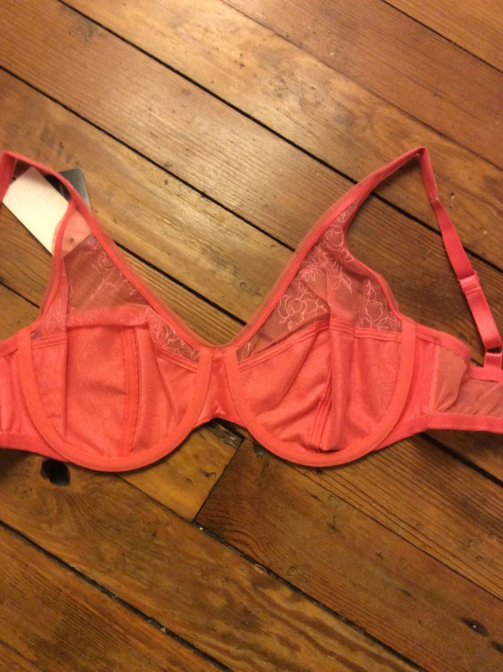 Sujetador con aros Wacoal My Obsession 855245 color coral talla 32DD nuevo con etiquetas Foto 4 de 4