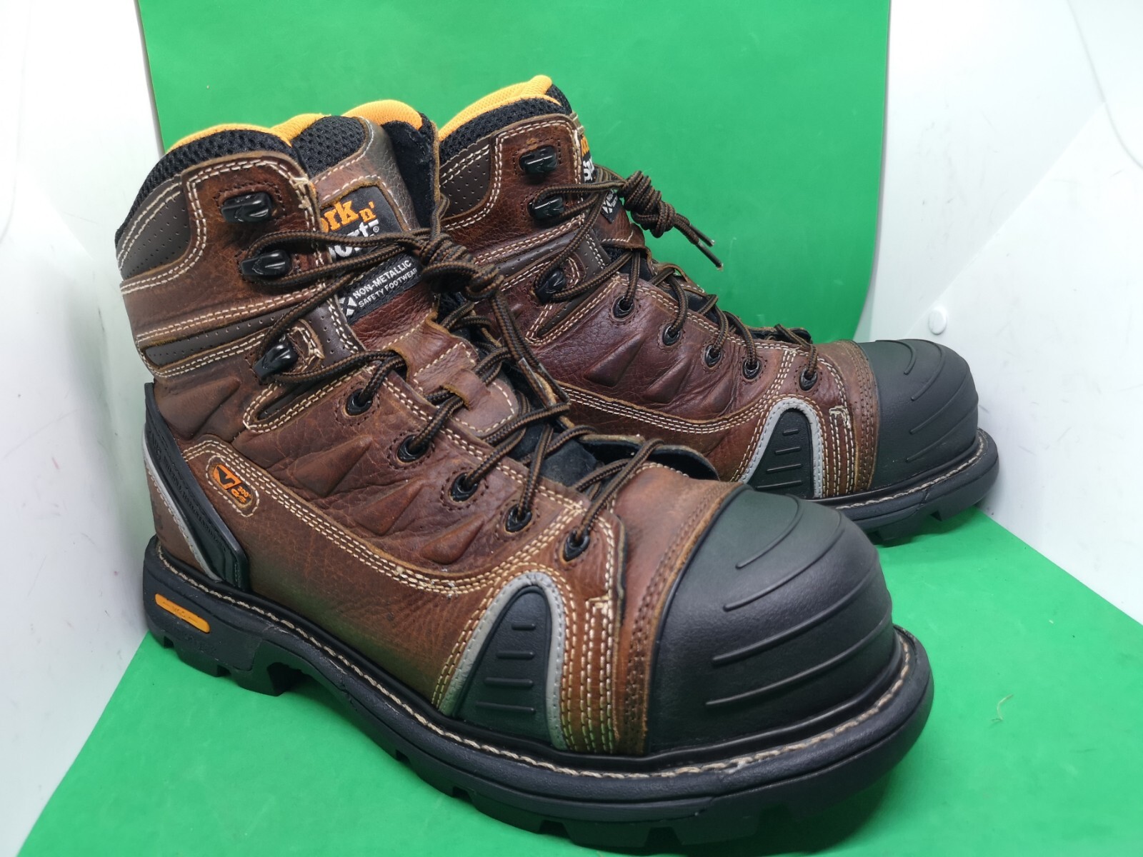 Work N Sport Leather Men's 9145 Still Toe Gen Flex II Work Boots Size