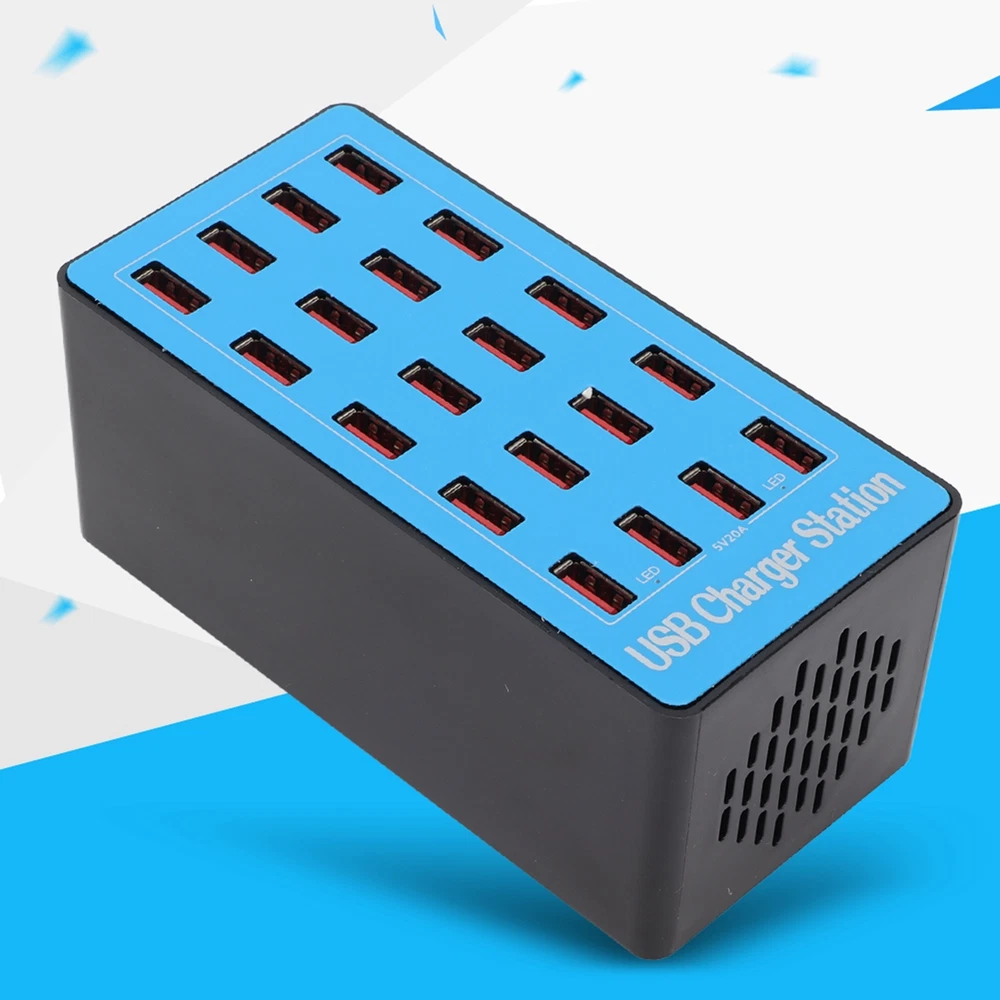 WLXA5+ 100W 20-Port USB Fast Charging Station Power Hub Adapter