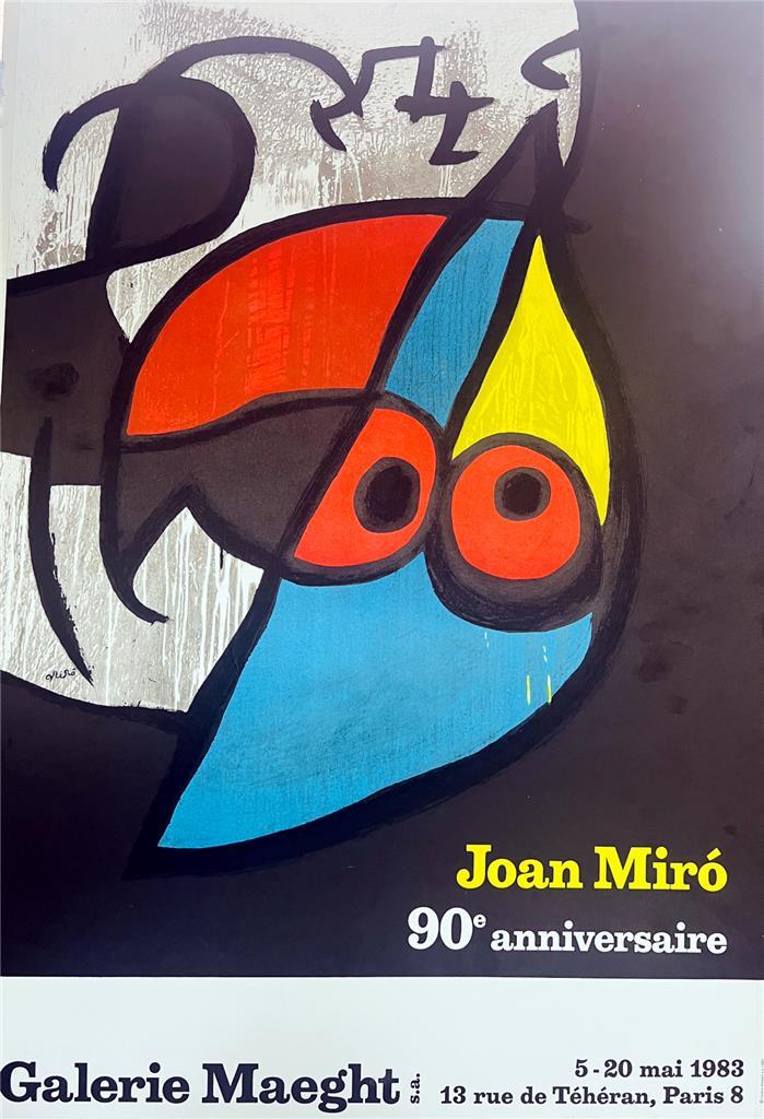 Joan Miro 90 Anniversary Poster abstract 90th Anniversity-Galerie