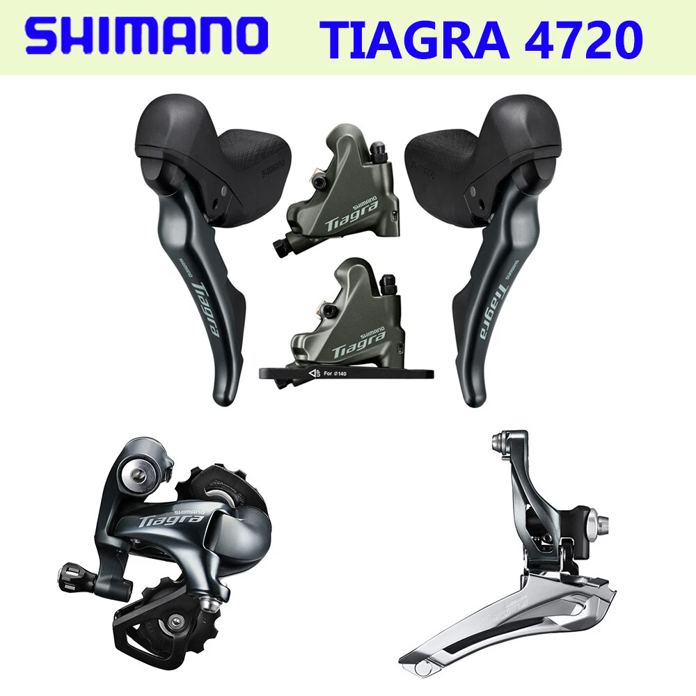 Shimano Tiagra 4700 2x10 Speed 4720 Disc Brake Groupset Front Rear  Derailleur