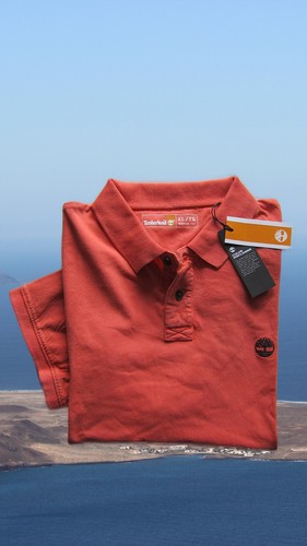 Polo Timberland, algodón, L, XL, XXL, oliva, rojo, gris, - Imagen 9 de 15