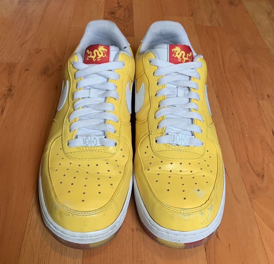 Mens Nike Air Force 1 Low WBF World Basketball Festival Pack China Size 9 Yellow - Image 2 of 4