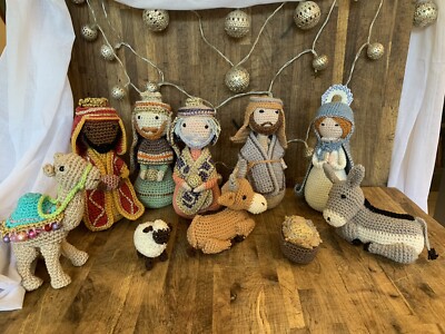 weihnachtskrippe gehäkelt
