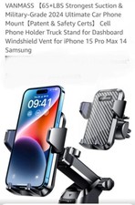   65 LBS Strongest Suction  Military-Grade 2024 Ultimate Car Phone Mount  Patent
