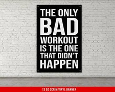 Weightlifting Wall Art - Motivational Banner - Home Gym Decor
