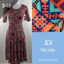 LulaRoe SALE - Nicole Dress - XS - Multicolored