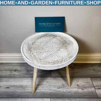 Kleiner Holz Beistelltisch Vintage Pflanzenständer Retro Sofa Rund Beistelltisch Möbel