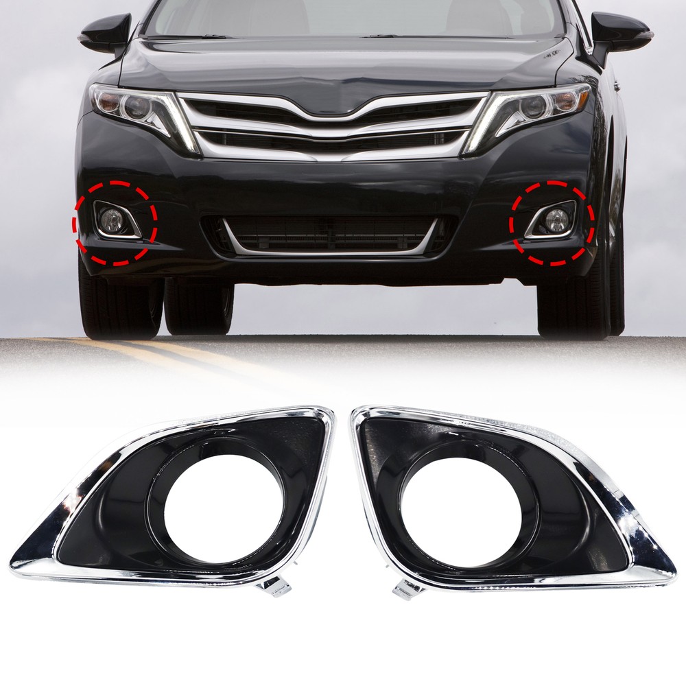 2013-2016 Toyota Venza Fog Light Bumper Cover Pair LH RH US Fit