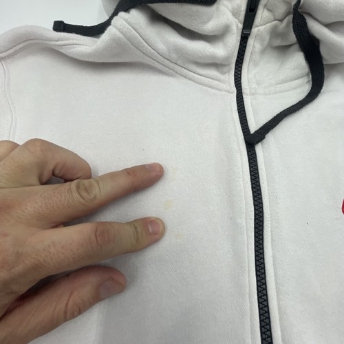 Nike Air weißer Pullover Hoodie 3 Taschen Erwachsene Large Vintage 90er #C714 - Bild 10 von 12