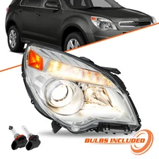 for 2010-2015 Chevy Equinox Projector Halogen Headlight Right Side w/Bulbs