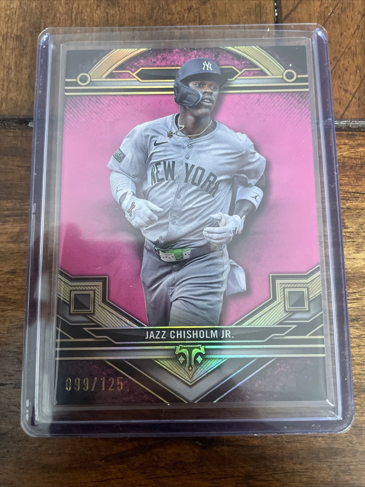 Jazz Chisholm Jr. 2024 Topps Triple Threads Tourmaline Base Card /125 Yankees