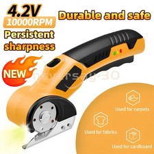 Cordless Electric Scissors: 4V Rechargeable Cardboard Cutter, LED Light 2000mAh