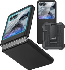For Motorola Moto Razr 2025 Case w/ Built-in Screen Protector  Belt Clip Cover