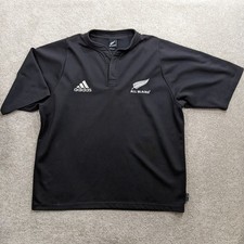 Vintage Adidas New Zealand All Blacks Rugby Shirt 2003 Training Jersey Mens XL