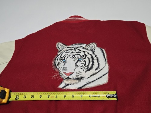 Vintage 90s Siegfried & Roy Mirage Las Vegas Tiger Red Varsity Jacket Mantacore - Picture 12 of 12