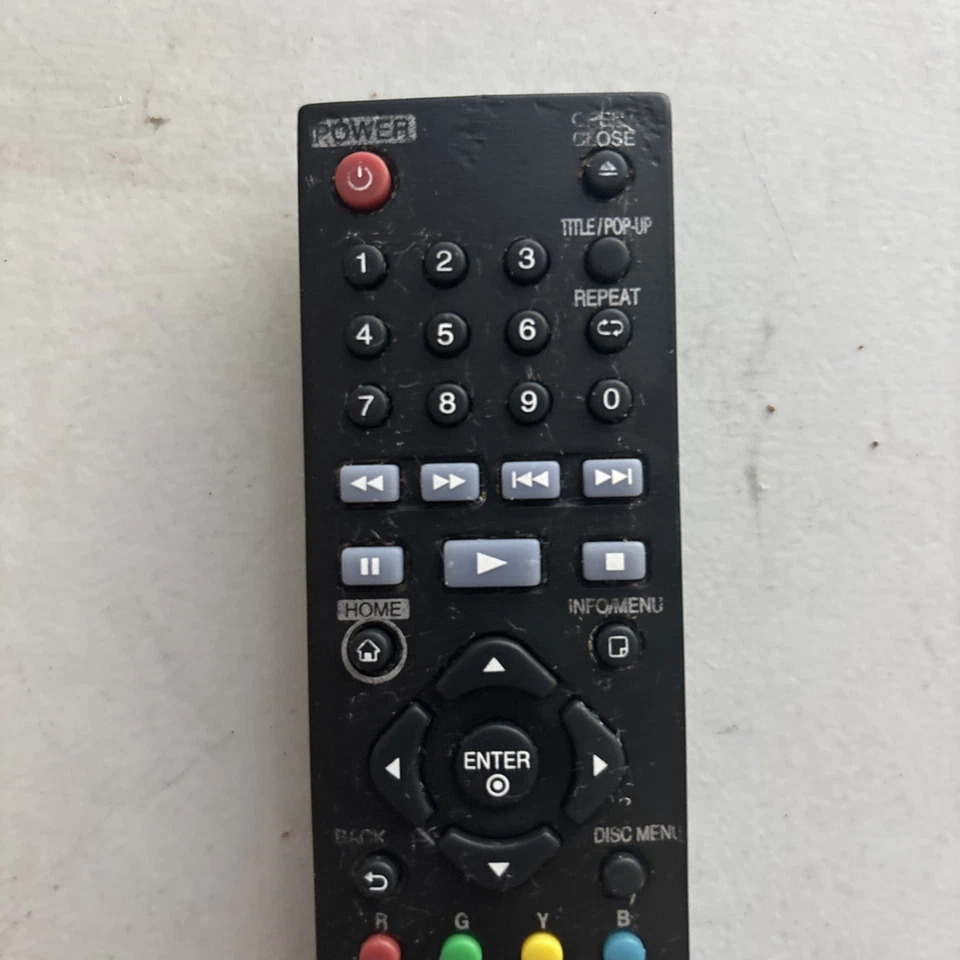 LG AKB73896401 Remote Control for LG DVD Blu-Ray Disc Player BD640 BP325W BP135W - Image 3 of 4