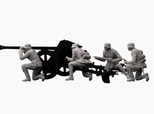 WW2 German Artillery Crew 1:35 Resin 3D Printed Figures