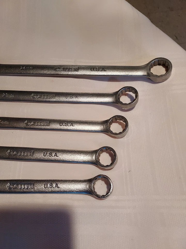Juego de llaves combinadas de Allen, EE. UU., Original, Nuevo, Métrico, Juego de 5 piezas Foto 2 de 4