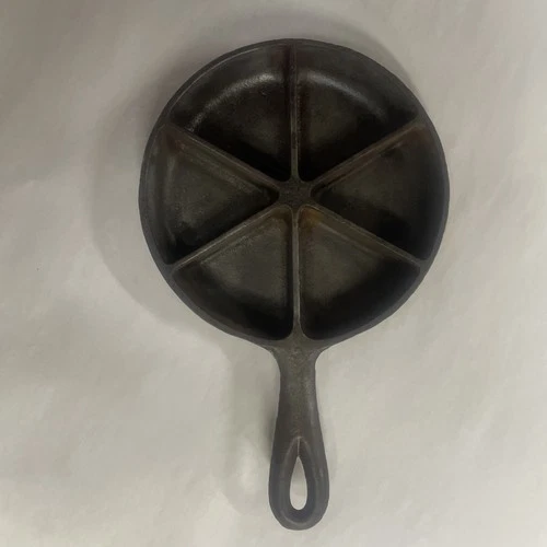Vintage BSR Birmingham Stove Range Cast Iron 6CBS Cornbread Skillet Wedge Pan