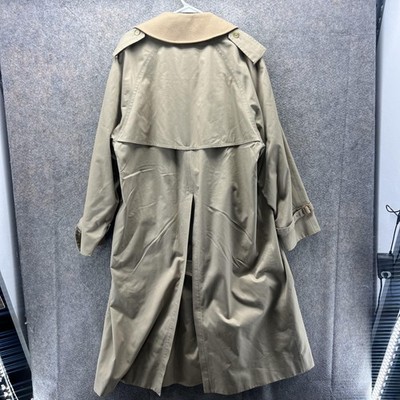 Vintage Burberrys Trench Coat Mens 44 Regular Beige Cotton Nova