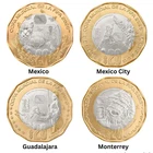 Mexico 20 Pesos, 4 Coin Set, 2026 FIFA World Cup Jaguar MC Guadalajara Monterrey