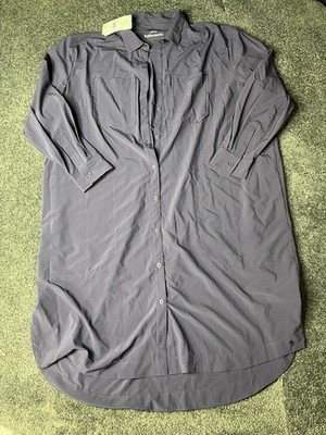 Kathmandu Kamana Shirt Dress Womens Size 18 Purple Button Up Casual Top Ladies