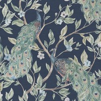 "World of Wallpaper - Tapete \"Keeka\", Pfau (AG3109)"