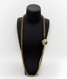 Vintage Cadoro‎ Gold Tone Heavy Chain Fashion Belt Statement Chunky Necklace 90s Gold Tone Thick Heavy Statement Necklace | Thick Gold  main image 4