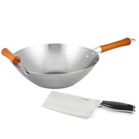 Ken Hom Wok 32 Cm Induktion Inkl. Hackmesser Stielwok Karbonstahl Unbeschichtet