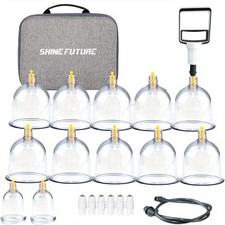 Electric Manual Cupping Set, 12/24 Cups Optional with Premium Storage Bag