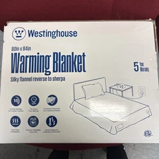 Westinghouse Heated Blanket Queen Size, Soft Flannel to Sherpa Electric Blank...