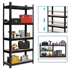 Storage Shelves 5 Tier Garage Shelves Heavy Duty Garage with MDF Boards