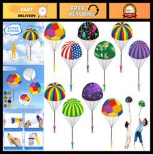 10 Pcs Easter Parachute Toys - Outdoor Flying Fun for Kids 3-8, Party Favors G
