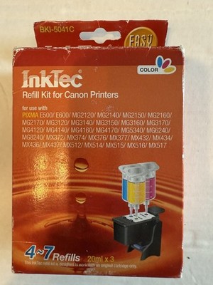InkTec Refill Kit for Canon Pixma Printers, Tri-Color, BKI-5041C Easy Refill NIB
