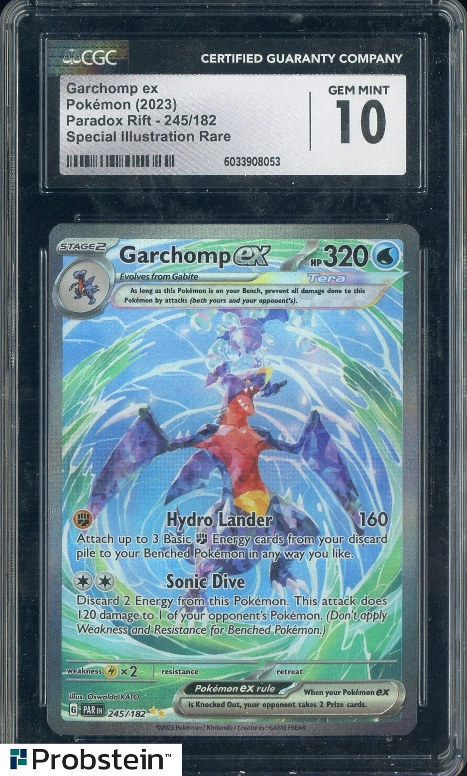 2023 Pokemon Paradox Rift #245 Garchomp Ex Special Illustration Rare CGC 10