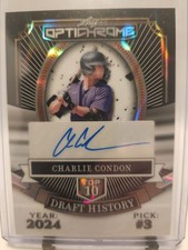 Charlie Condon OptiChrome Baseball Top 10 Draft History Black 1/1 Rockies